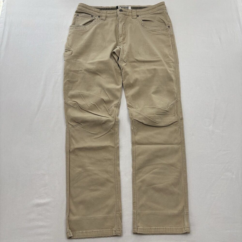Mountain Khakis Classic Fit Mens 36x34 Tan Cotton Canvas Utility Work Pants